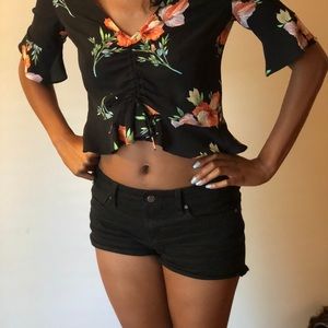 Floral crop top